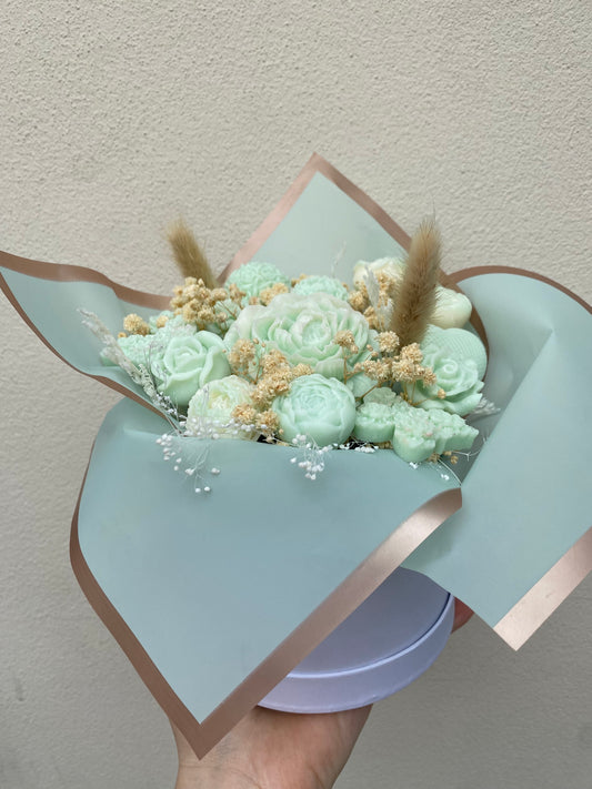 Bouquet decorativo in cera profumata 